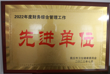 财务综合管理工作先进单位